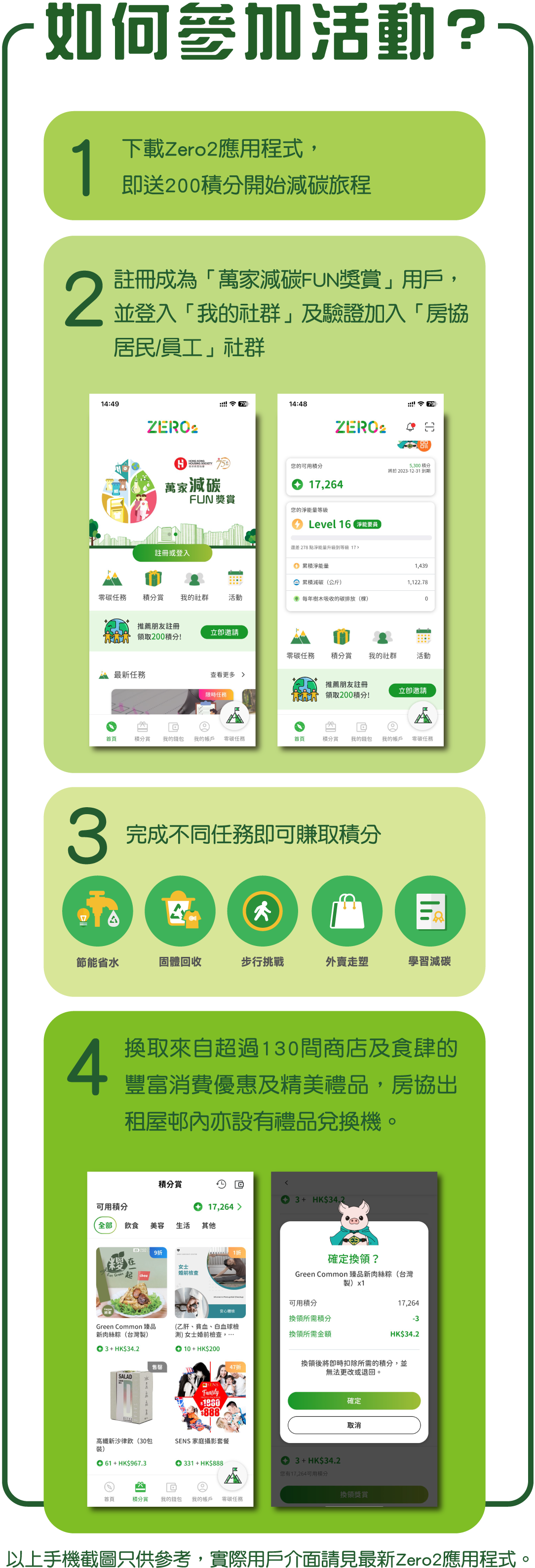 event steps