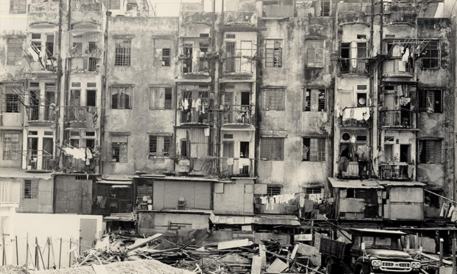 The first project of Urban Improvement Scheme, old buildings were pulled down and redeveloped into Mei Sun Lau