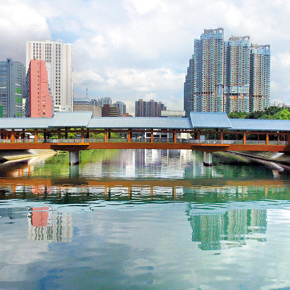 The City Revitalisation project, Tuen Mun River Footbridge was completed
